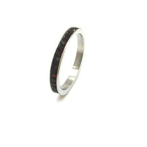 NEW Stainless Steel January(Siam)Eternity ring